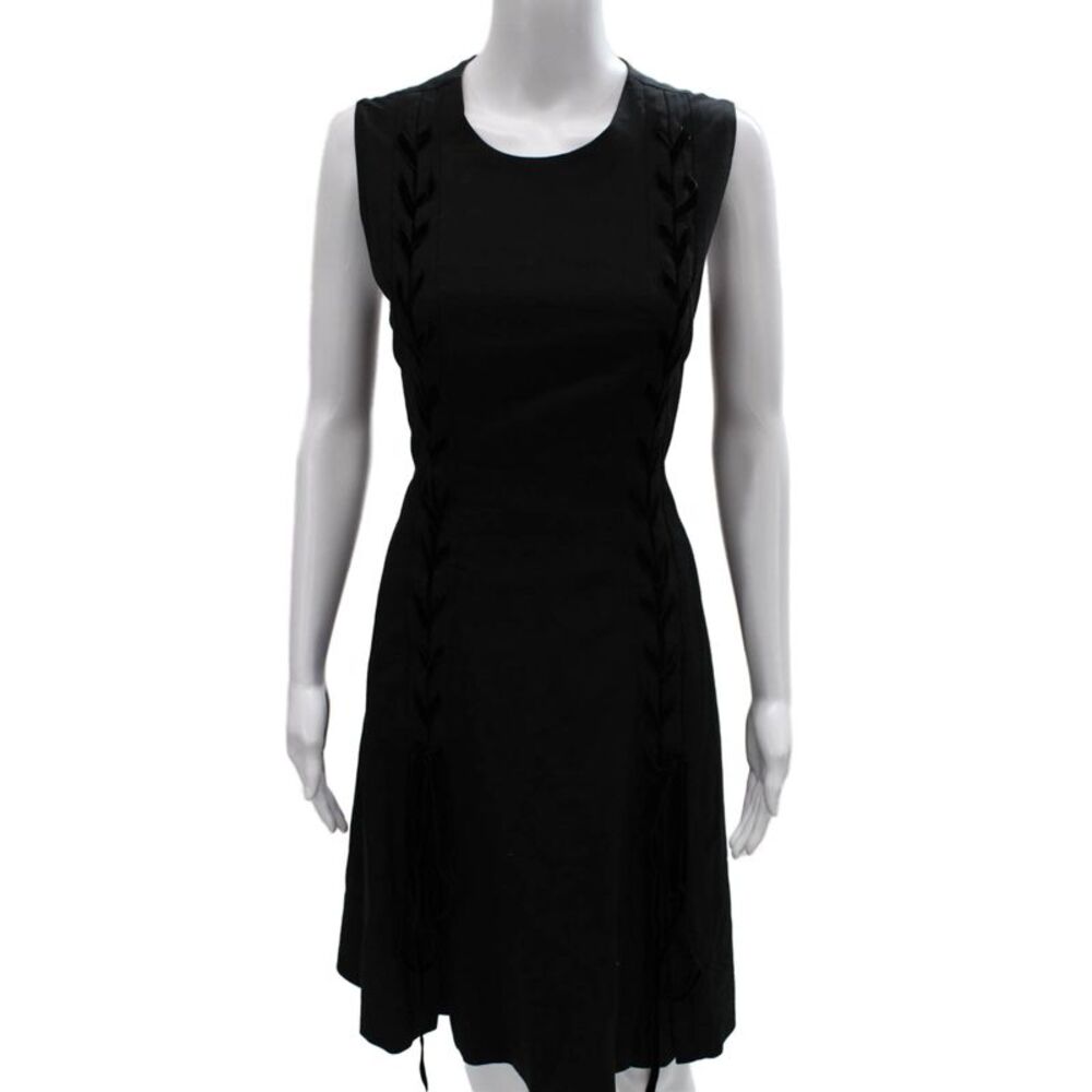 Adeam Women Fit & Flare Dress Black Sleeveless Size 8